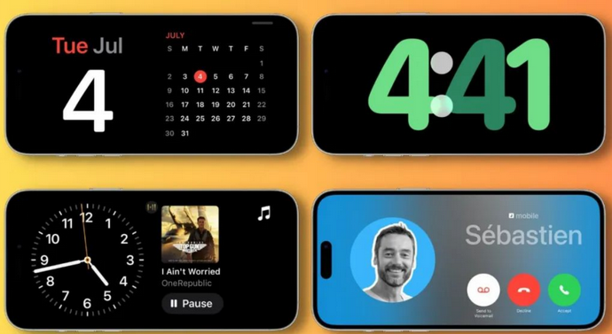 云安苹果手机维修分享iOS17横屏充电待机显示有什么好处 